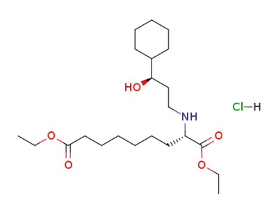 (+/-)-diethyl 2-(3-cyclohexyl-3-hydroxypropylamino)nonanedioate hydrochloride