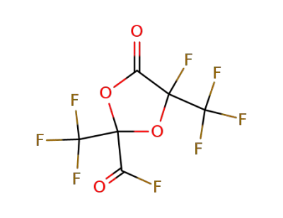4-fluoro-5-oxo-2,4-bis(trifluoromethyl)-1,3-dioxolane-2-carbonyl fluoride